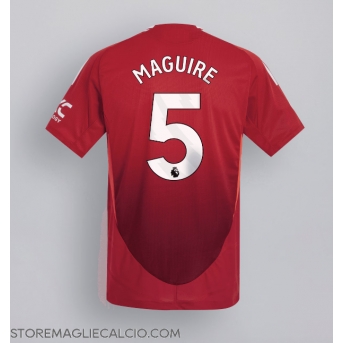 Manchester United Harry Maguire #5 Maglia Gara Casa Repliche 2024-25 Maniche Corte